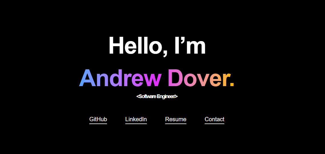 Personal Portfolio screenshot